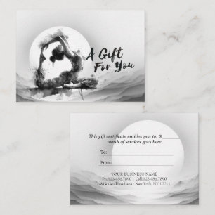 Yoga Reiki Instructor One-Legged King Pigeon Pose Discount Card
