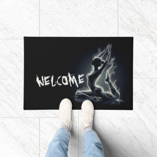 Yoga Reiki Instructor One-Legged King Pigeon Pose Doormat