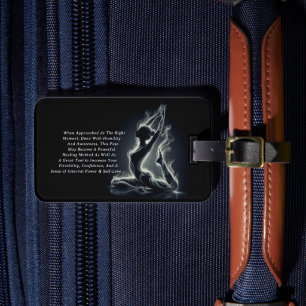 Yoga Reiki Instructor One-Legged King Pigeon Pose Luggage Tag