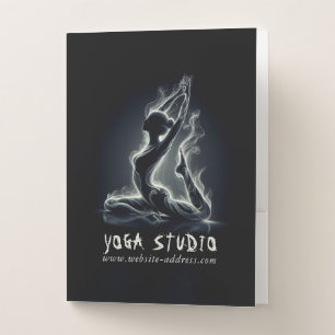 Yoga Reiki Instructor One-Legged King Pigeon Pose Pocket Folder