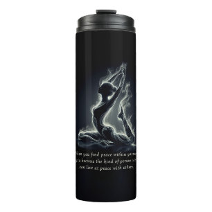 Yoga Reiki Instructor One-Legged King Pigeon Pose Thermal Tumbler