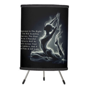 Yoga Reiki Instructor One-Legged King Pigeon Pose Tripod Lamp