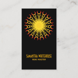 Yoga Reiki Mandala Sun Abstract Business Card