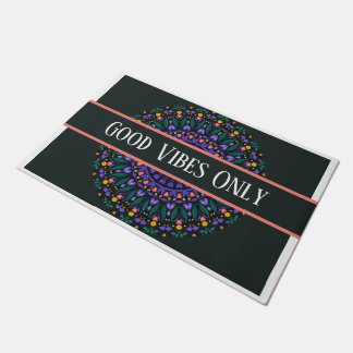 Yoga Reiki Meditation Instructor Good Vibes Only Doormat