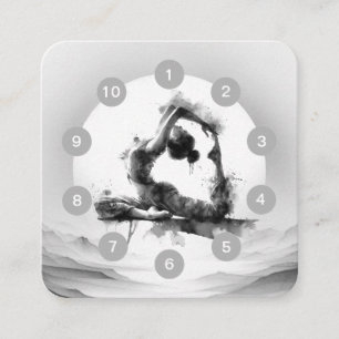 Yoga Reiki One-Legged King Pigeon Pose Class Pass Loyalty Card