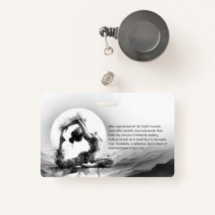 Yoga Reiki One-Legged King Pigeon Pose Watercolor Badge