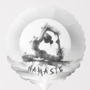 Yoga Reiki One-Legged King Pigeon Pose Watercolor Balloon