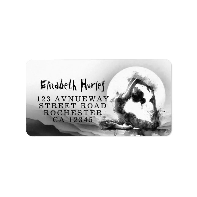 Yoga Reiki One-Legged King Pigeon Pose Watercolor Label (Front)