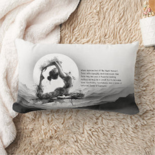 Yoga Reiki One-Legged King Pigeon Pose Watercolor Lumbar Pillow