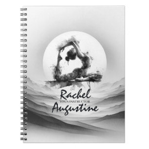 Yoga Reiki One-Legged King Pigeon Pose Watercolor Notebook