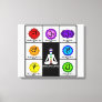 Yoga Reiki Seven Chakras Symbols Chart Canvas. Canvas Print