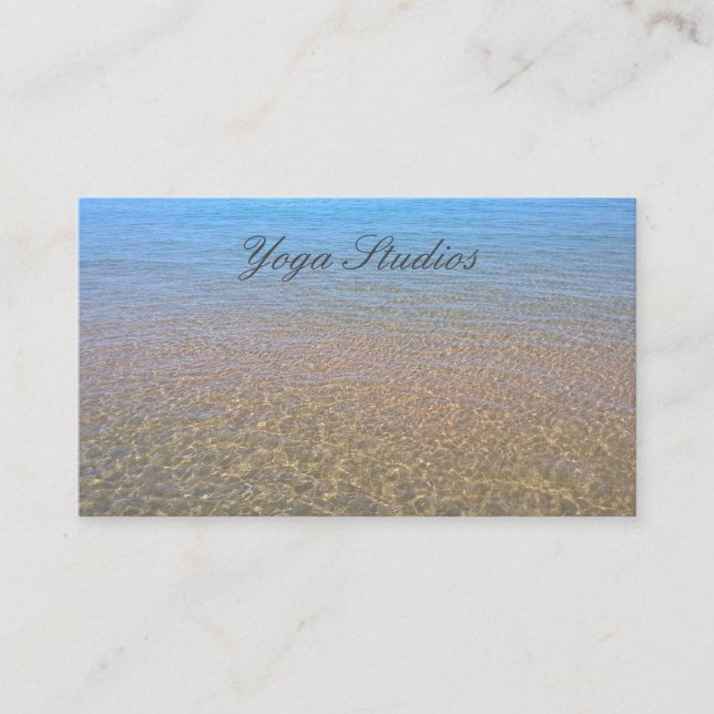 Yoga Reiki Spiritual Healing Water Studio Business Business Card (Front)