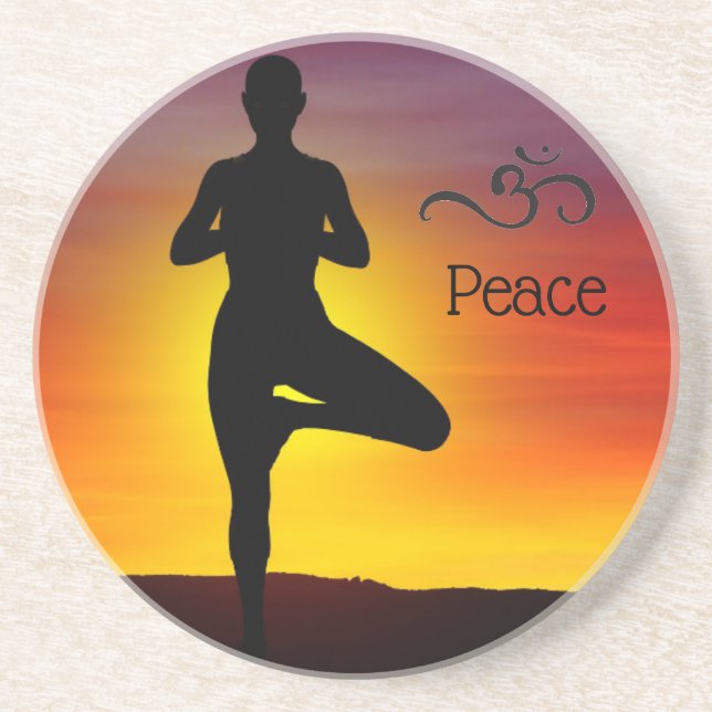 Yoga Sandstone Coaster (Front)