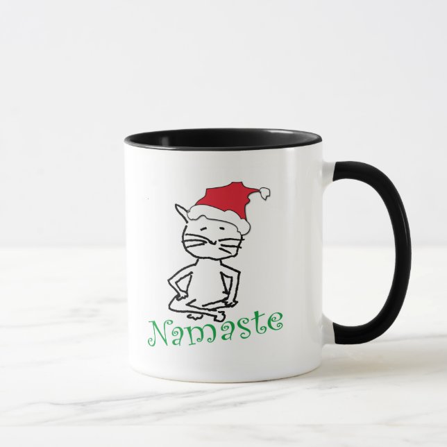 Yoga Santa Cat Gifts Mug (Right)