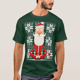 Yoga Santa meditating Ugly Christmas Sweater Desig