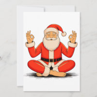 Yoga Santa Namaste Meditation Christmas Holiday