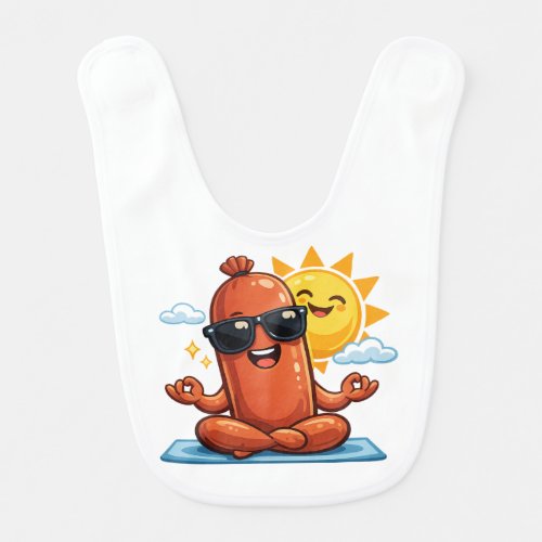 Yoga Sausage Baby Bib