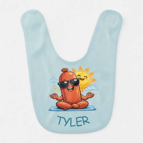 Yoga Sausage Baby Bib