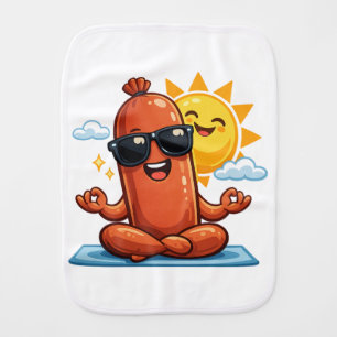 Yoga Sausage Baby Burp Cloth