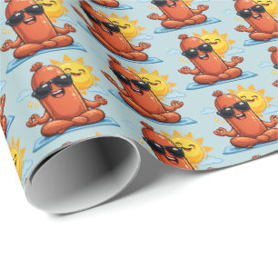 Yoga Sausage Wrapping Paper