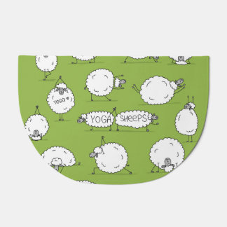 Yoga Sheep: Whimsical Sketch Fun. Doormat