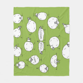 Yoga Sheep: Whimsical Sketch Fun. Fleece Blanket
