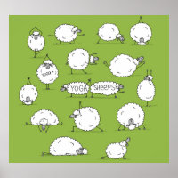 Yoga Sheep: Whimsical Sketch Fun.