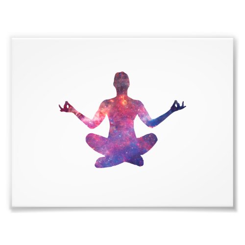 Yoga silhouette _ Choose background color Photo Print