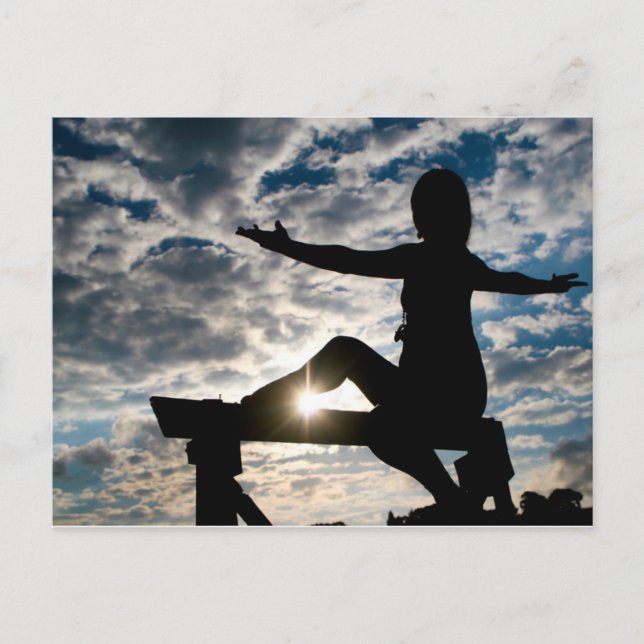 Yoga Silhouette Postcard (Front)