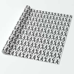 Yoga Silhouettes Positions Tiled Pattern Wrapping Paper