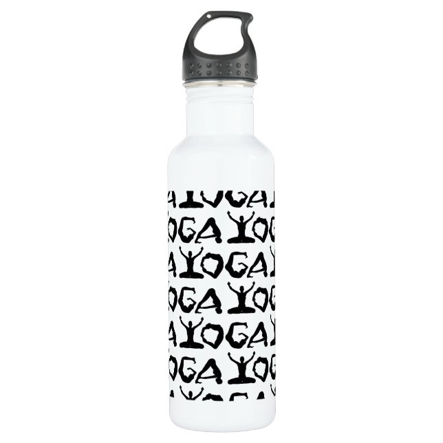 Yoga Silhouettes Stainless Steel Water Bottle (Front)