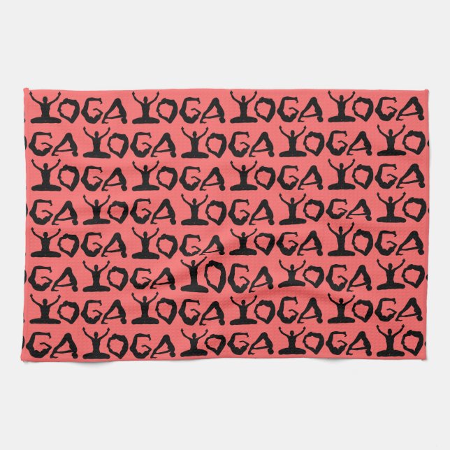 Yoga Silhouettes Towel (Horizontal)