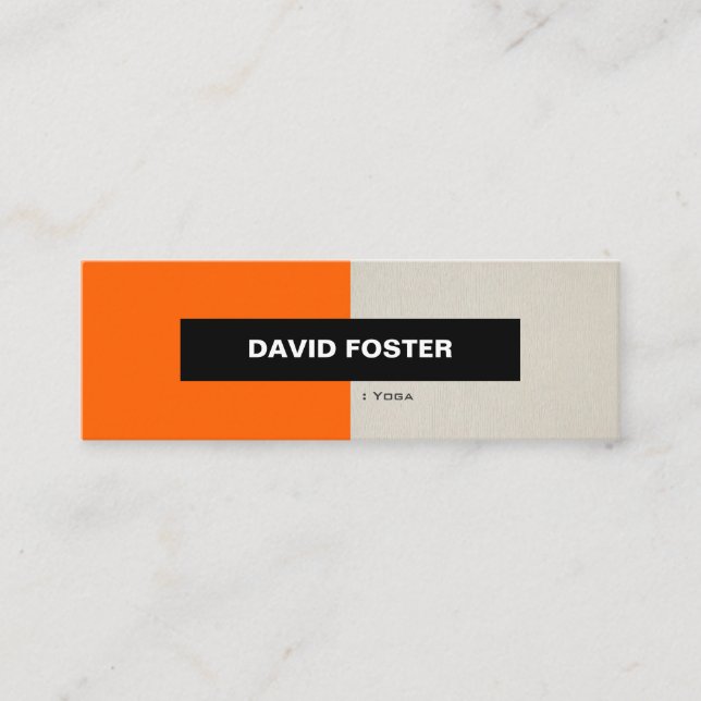 Yoga - Simple Elegant Stylish Mini Business Card (Front)