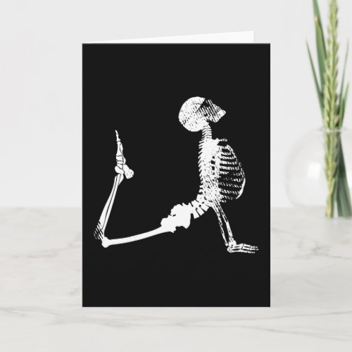 Yoga Skeleton Card