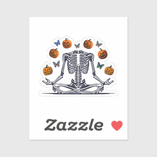 Yoga Skeleton  Sticker (Sheet)