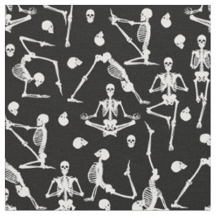 yoga skeletons bones anatomy skull creepy fabric