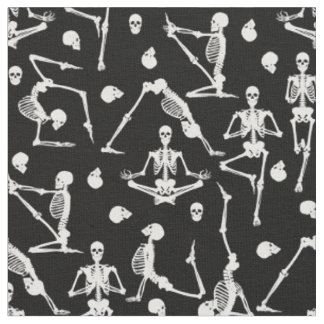yoga skeletons bones anatomy skull creepy fabric