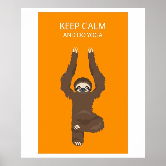 Yoga sloth poster (Front)