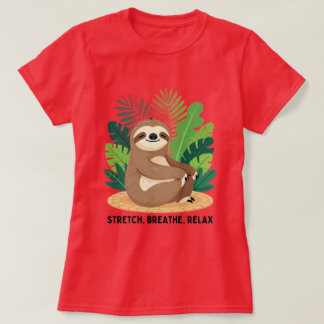 Yoga Sloth T-Shirt – Cute Funny Meditation Animal
