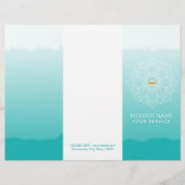 Yoga Spa Gold Triangle Mandala Watercolor Trifold (Front)