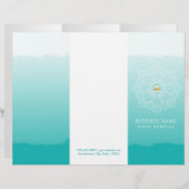 Yoga Spa Gold Triangle Mandala Watercolor Trifold (Front/Back)