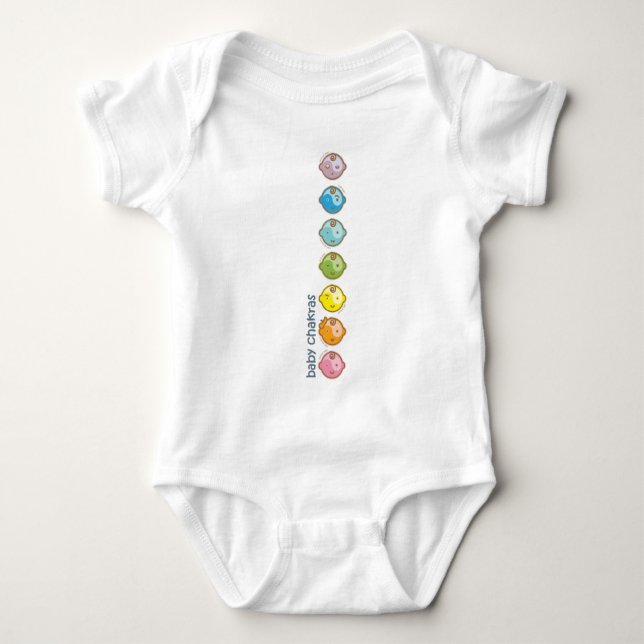 Yoga Speak Baby : All Baby Chakras Baby Bodysuit (Front)
