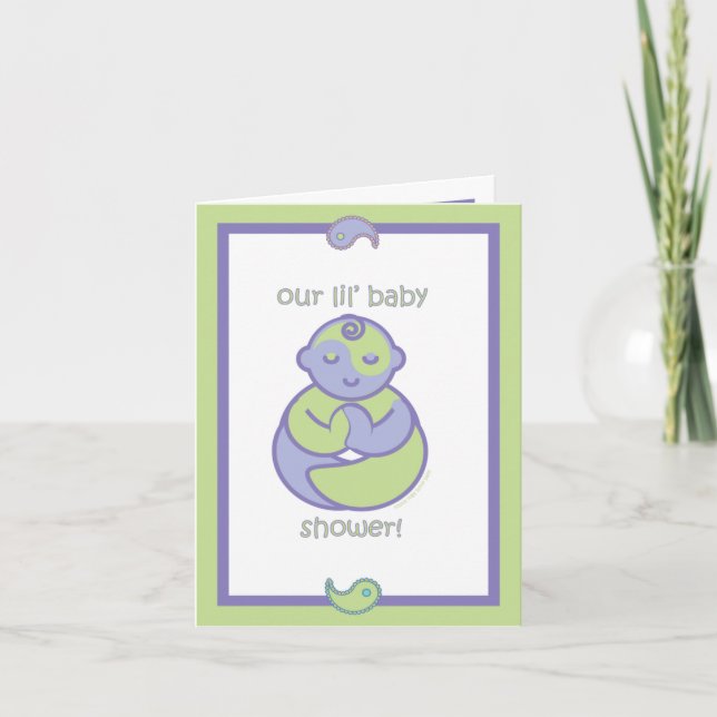 Yoga Speak Baby: Lil' Baby Shower! Note Card (Front)