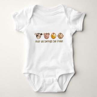 Yoga Speak Baby : May All Beings Be Free Baby Bodysuit