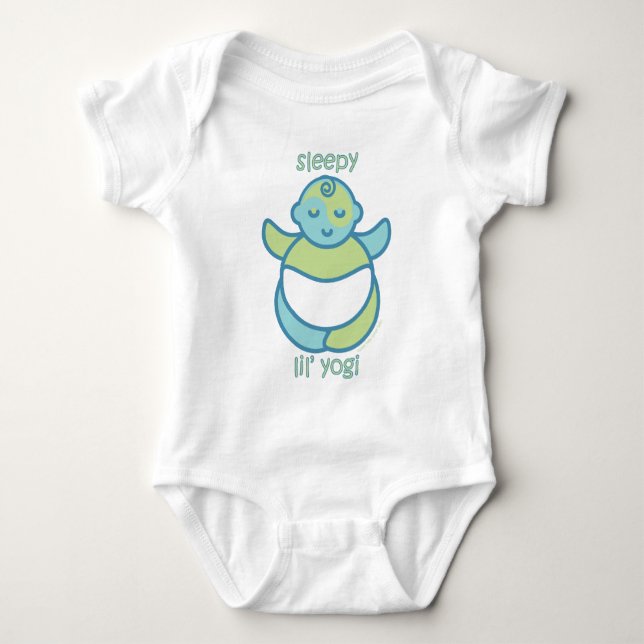 Yoga Speak Baby : Sleepy Lil' Yogi Baby Bodysuit (Front)
