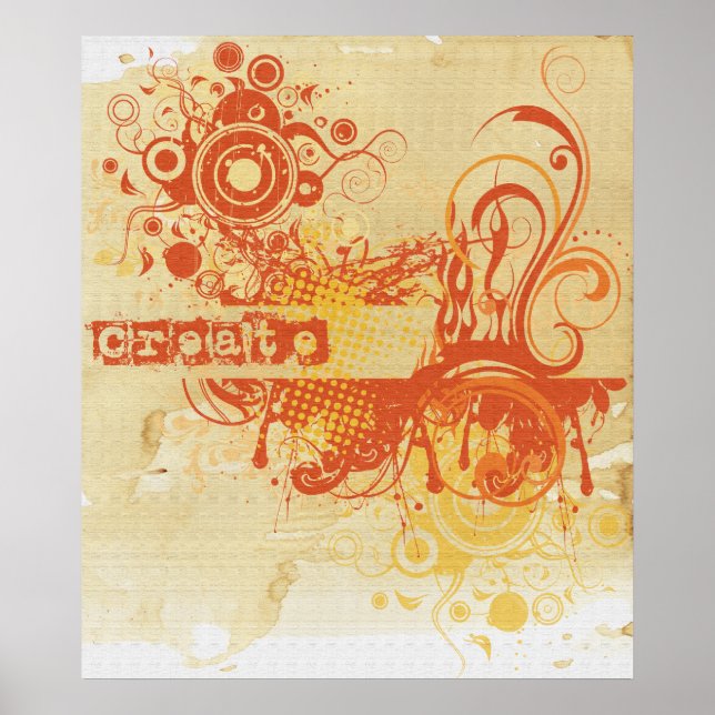 Yoga Speak : Orange Creative Chakra Poster (Front)