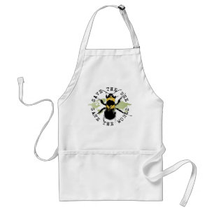Yoga Speak : Save The Bee ... Save The World! Adult Apron
