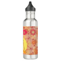 Pink Lotus Stainless Steel Yoga Water Bottle - 20 oz Insulated