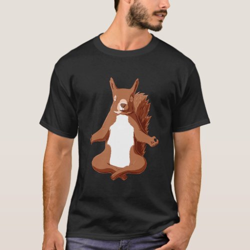 Yoga Squirrel T_Shirt