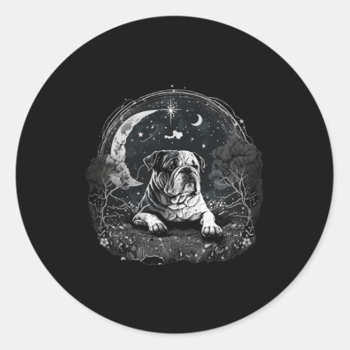 Yoga Stars Moon Zen Galaxy Nature Splatter Paint A Classic Round Sticker